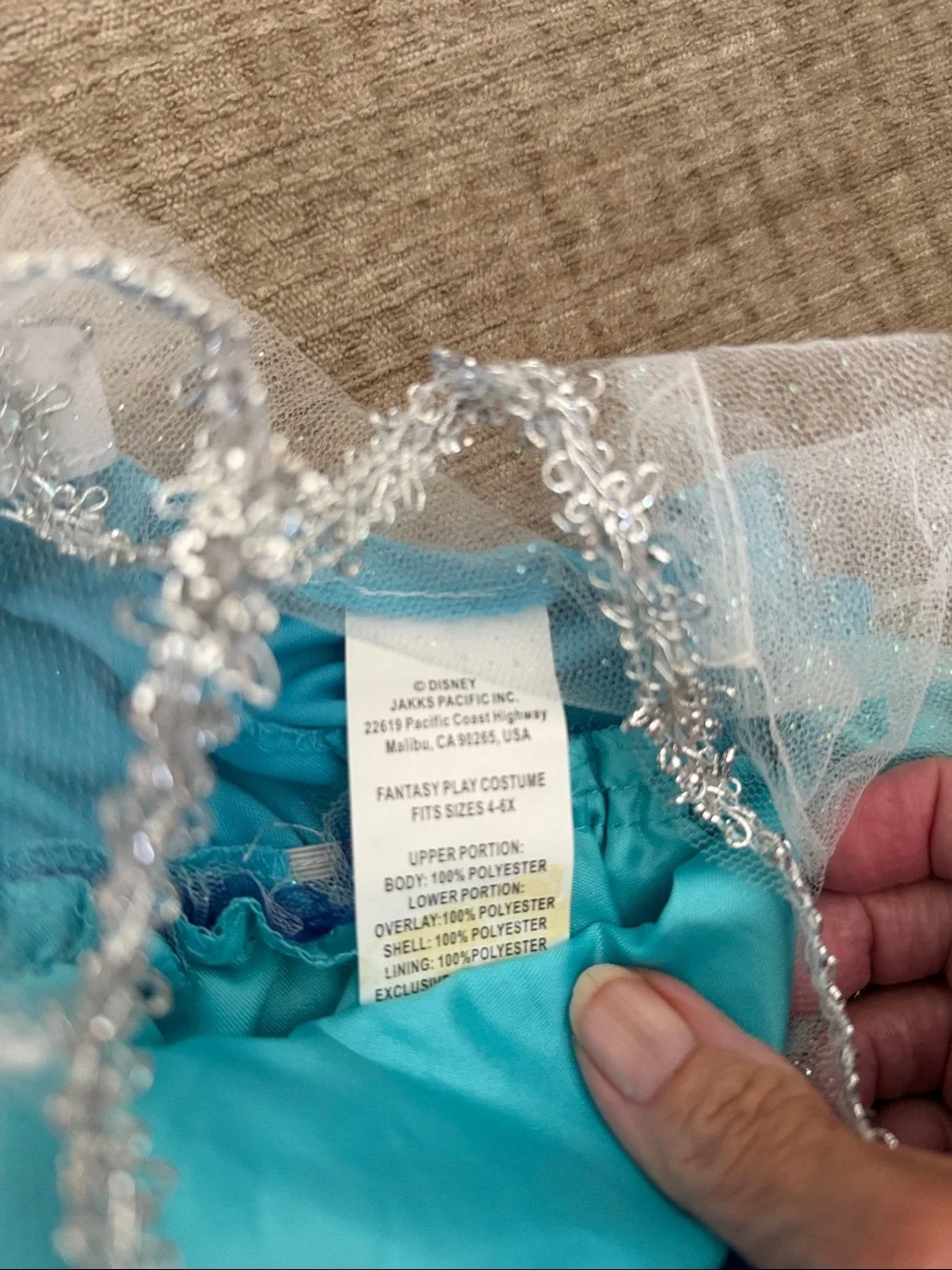 Disney Blue and Aqua Princess Elsa Costume Dress 4-6x